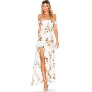 Flynn Skye Bardot Maxi dress Orange gatherings